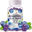 Γλυκινικό μαγνήσιο Glycinate Gummies 2500mg - Συμπλήρωμα χωρίς ζάχαρη Μαγνήσιο Κάλιο με βιταμίνη D, B6, CoQ10 για υποστήριξη ηρεμίας & ύπνου - 90 Gummies βατόμουρο