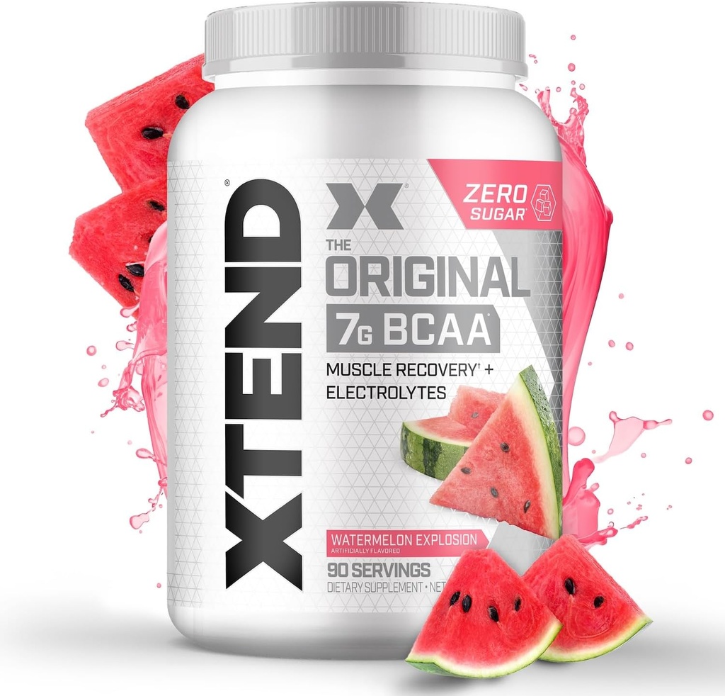 Xtend αρχική BCAA σκόνη 7g BCAA και 2.5g L-Γλουταμίνη, ζάχαρη δωρεάν μετά την προπόνηση μυϊκή ανάνηψη ποτό με Αμινοξέα για άνδρες και γυναίκες, 90 εξυπηρετούν