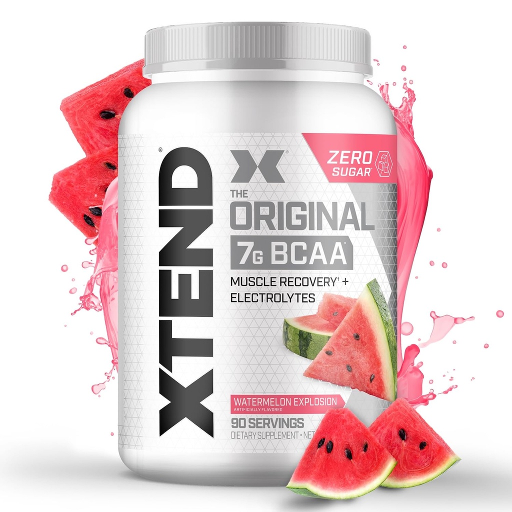 Xtend αρχική BCAA σκόνη 7g BCAA και 2.5g L-Γλουταμίνη, ζάχαρη δωρεάν μετά την προπόνηση μυϊκή ανάνηψη ποτό με Αμινοξέα για άνδρες και γυναίκες, 90 εξυπηρετούν