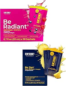 BeMe BeRadiant Berry & BeZen Bundle - Υγρό Κολλαγόνο & Μαγνήσιο Γλυκινικό L-Θεανίνη Συμπληρώματα