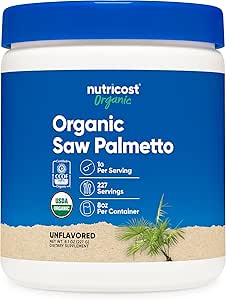 Nutricost Βιολογικό Πριόνι Palmetto σε σκόνη 8oz - Certified USDA Βιολογικό Πριόνι Palmetto, χωρίς γλουτένη