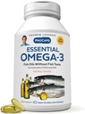 ANDREW LESSMAN Essential Omega-3 Orange - 360 Softgels - Ultra-Pure, High Potency Omega-3 Oils. Yüksek DHA, No Stomach Upset, No Contaminants, No Mercury. Küçük Easy to Swallow Softgels