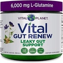 Vital Planet - Vital Gut Renew Powder Supplement for Leaky Gut Repair with L-Glutamine, Marshmallow and Ginger Root, DGL Licorice Root and Organic Aloe Vera, L Glutamine 6000mg 6.88 oz