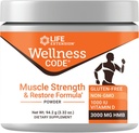 Life Extension Wellness Code® Muscle Strength & Restore Formula, D3, ß-Hydroxy-ß-Methylbutyrate Monohidrat (HMB), Kas Health, Gluten Free, Non-GMO, 94.2 g
