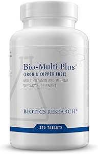 Biotics Research Bio Multi Plus Iron and Copper Free Multivitamin, Chelated Minerals, Emulsified Fat uli Vitamins, Iron Free, Copper Free, Yüksek antioksidan, SOD, Catalase Count