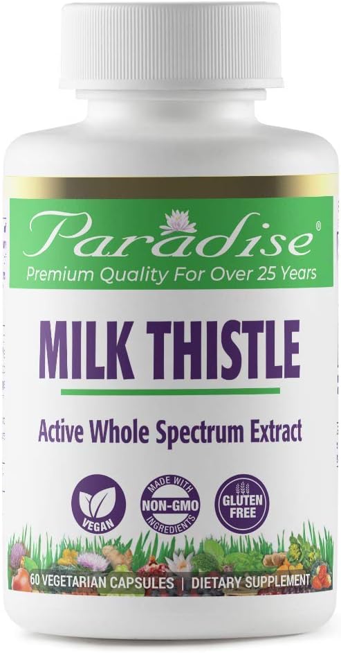 Paradise Herbs Milk Thistle 75:1 80% κάψουλες χορτοφάγων, 60 κόμης
