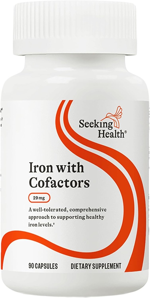 Sağlık Demir'ı Cophas ile görmek, Ferrochel Ferrous Bisglycinate, A ve C Coctors, Digestive Enzymes for Optimal Iron Abxia, Vegan ve Vegetarian (90 Capsules)*