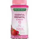 Nature's Bounty Optimal Solutions Essential Prenatal Gummies, Folic Acid ve Iodine, Omega 3 ve DHA, 50 Count, 25 Total Services
