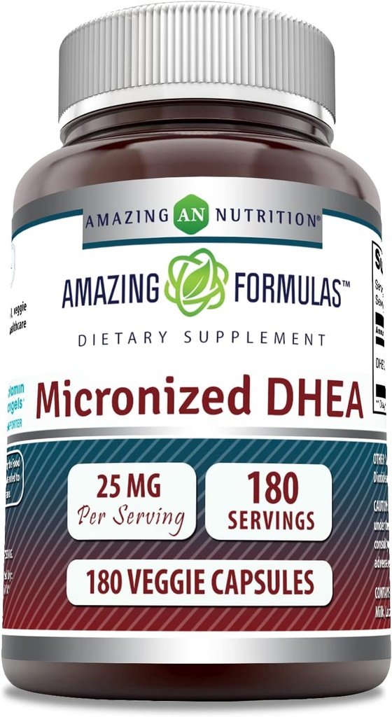 Amazing Formulas Micronized DHEA 25mg 180 κάψουλες Veggie συμπλήρωμα 