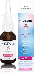 1% Povidone-Iodine Nasal Spray, Rapid Relief Formula, Βοηθά στην Καθημερινή Συμφόρηση, 100 Εφαρμογές, 30ml