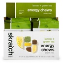 Skratch Labs Energy Chews | Gummies for Run, Bisiklet, ve Spor Performansı | Gel Alternatif | Matcha + Limon (10 Pack) | Gluten Free, Vegan