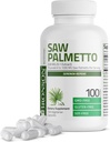 Bronson Saw Palmetto επιπλέον δύναμη υποστηρίζει υγιή λειτουργία του προστάτη & ουρική υποστήριξη υγείας - μη ΓΤΟ, 100 κάψουλες χορτοφάγων