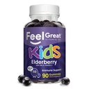 Νιώστε τη Μεγάλη Βιταμίνη Co. Elderberry Gummies για τα παιδιά 