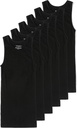 Comfneat Men's 6Pack A-Shirts Dar Fit Tank Tops Pamuk Duvarları