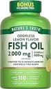 Nature's Truth Fish Oil 2000 mg | 110 Softgels | Omega-3 | Lemon Flavor | Non-GMO & Gluten Free Supplement Supplement