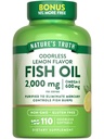 Nature's Truth Fish Oil 2000 mg | 110 Softgels | Omega-3 | Lemon Flavor | Non-GMO & Gluten Free Supplement Supplement