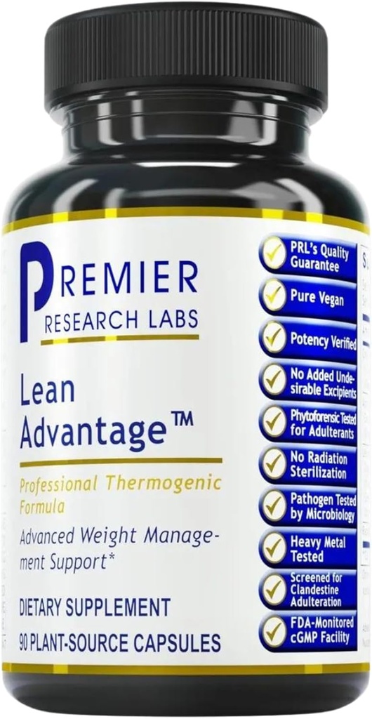 Premier Research Labs Lean Avantajı: Kilo kaybı için Yeşil Kahve Kaynağı, Kahve Pilleri, Kadınlar ve Erkekler için Suppressant, Kilo Yönetimi Tamam - 90 Capsules