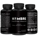 Hombre Male Enhancing Supplement – Add 2 in 60 Days With Our Enlargement Pills for Men Kas Büyümesi – Boyut, Güçlü, Stamina – Endurance, Performans, Enerji ATM - 60 Capsules