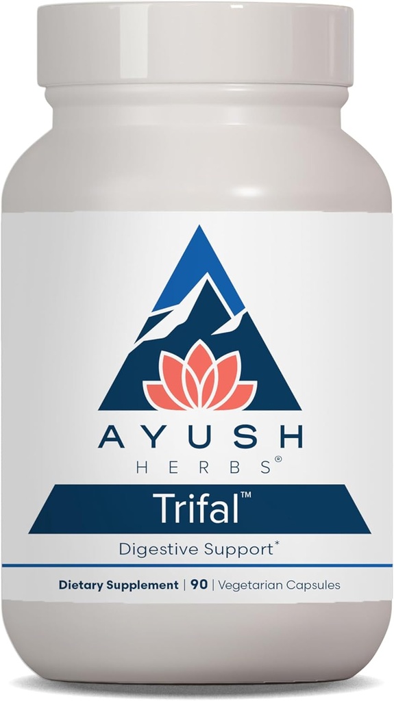Ayush Herbs Trifal Digestive Support with Amla - Triphala Supplement for Women & Men, Balanced Digestion, Antioksi Rich, Made with Organic Materialss - 90 Vegetarian Capsules (1 Count)