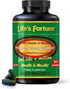 Life's Fortune Multivitamin & Mineral Supplement, Daily Natural Energy Source for Men & Women, with Superfood Greens, Reese Acids, Enzymes, High Potency Vitamin A,C,D,E,B12, 180 Tab