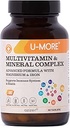 U-MORE Multivitamin & Mineral Complex, Vegan, Χωρίς ζάχαρη, Χωρίς γλουτένη, Ασβέστιο, Μαγνήσιο, Βιταμίνη Α, B1, B2, B5, B6, B12, D3, K, C, Σίδηρος, Ψευδάργυρος, Υποστηρίζει ανοσοποιητικό σύστημα & συνολική υγεία - 60 δισκία