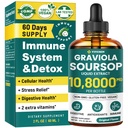 Graviola Soursop Leafhopper - Soursop Bitters Liquid, Support Immune, Relax, Liver ve Sleep | Non-GMO, Sugar & Gluten Free, Original Flavor, 2 Fl Oz Oz