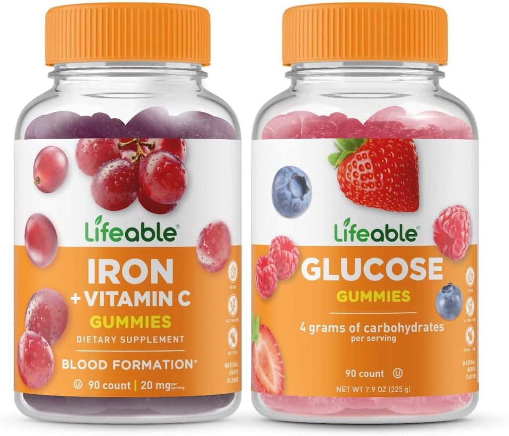 C + Glucose, Gummies Sche - Great Tasting, Vitamin Tamam, Gluten Free, GMO Free, Chewable Gummy