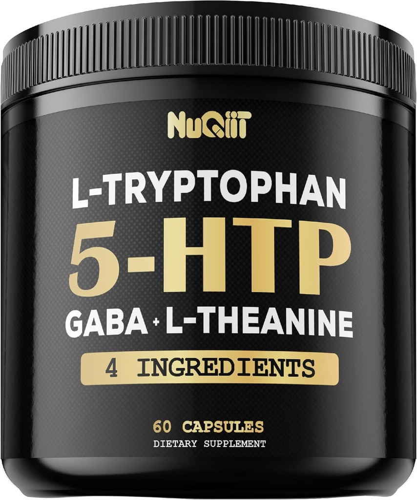 5 HTP 200 mg GABA 500 mg L-Theanine 200 mg L-Tryptophan 100 mg Supplement - Destek Beyin, Circulation Health, Concentration & Rest Well - 60 Capsules for 1 Ay - 4in1 Premium Mix