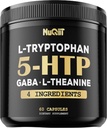 5 HTP 200 mg GABA 500 mg L-Theanine 200 mg L-Tryptophan 100 mg Supplement - Destek Beyin, Circulation Health, Concentration & Rest Well - 60 Capsules for 1 Ay - 4in1 Premium Mix