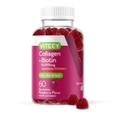 Viteey Collagen Gummies με Biotin Gummies για το δέρμα των μαλλιών και τα νύχια Βιταμίνες - Βιοτίνη και Collagen Συμπληρώματα για γυναίκες & άνδρες - Vegan, χωρίς γλουτένη – 60 Count