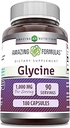 Amazing Formulas Glycine Supplement | 1000 Mg per Service | 180 Capsules | Non-GMO | Gluten-Free | Made in USA