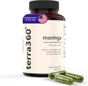 Moringa Capsules 800 mg - 60 Capsules, Moringa Pure Capsules, Güçlü Yeşil Superfood, Gluten Free, Non-GMO, Energy, Skin, Immune & Gut Health, Made in the USA