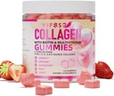 Kadınlar için Collagen Peptide Gummies,120 Sugar-Free Hydrolyzed, Ekstra Güçlü 2500 mg Protein Tip I,II,III,V,X, 15000 ile Biotin ve A B6 B12 C D E için