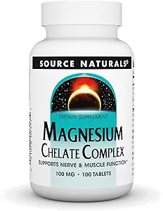 Source Naturals Magnezyum Chelate Kompleksi, Destekler Nerve & Muscle Function*, 100 mg -100 Tablet