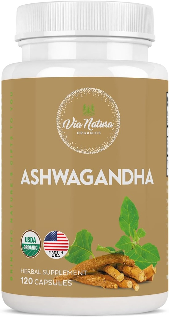Ashwagandha Capsules 1000 mg | Organik Herbal Supplement |120 Capsules