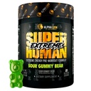 ALPHA LION Superhuman Extreme High Stim Pre Workout Powder, Beta Alanine, L-Taurine & 356mg Tri-Πηγή καφεΐνη για Παρατεταμένη Ενέργεια, Nitric Oxide & Κιτρουλίνη για Αντλία (21 Σερβίρισμα, Αρκούδο Sour Gummy)