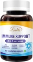 Lovita Immune Support 8 in 1, Elderberry with çinko and Vitamin C, Vitamin D, Selenium & Echinacea, Andrographis, Sibirya BTC - Immune ATM Supplement, 60 Vegetarian Capsules