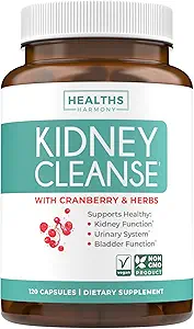 Chanca Piedra Kidney Cleanse Detox & Tamir - Herbal Liver & Kidney Cranberry Astragalus & More for Cleansing Koruyucu Destek - Vegan Non-GMO & Lab Onaylandı (4 Ay Supply)