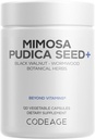 Codeage Organic Mimosa Pudica Σπόροι Κάψουλες - Mimosa Pudica Σπόροι συμπλήρωμα - Μαύρο Καρύδι, γαρύφαλλα, Vidanga, Neem, BioPerine - Όλα σε ένα - Ευαίσθητα Χάπια Φυτών - Μη ΓΤΟ & Vegan - 120 Κάψουλες