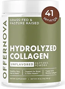 Hidrolyzed Collagen, Toz - 100% Pure, Grass Fed & Men - Sağlıklı Kemikler, Ortaklar, Saç & Skin - Colageno Hidrolizado en Polvo Piel, Cabello y Articulaciones