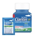 Claritin Antivirüs Tıpı Yetişkinler için, 24 Saat Non-Drowsy Loratadine 10 mg Pills, Antihistamine, 30 Tablet + 1ct On-Go Relief