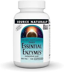 Source Naturals Essential Enzymes 500mg Bio-Aligned Multiple Enzyme Supplement Herbal Defense for Digestion, Gas, Constipation & Bloating Relief - Υποστηρίζει το ανοσοποιητικό σύστημα* - 120 Vegetarian Caps