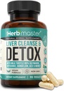 Nora Ross Herbmaster Liver Cleanse Detox & Repair – 27-in-1 συμπλήρωμα στήριξης του ήπατος για άνδρες και γυναίκες – συμπλήρωμα γαϊδουράγκαθο γάλακτος w/Artichoke Extract, Choline, Zinc & Dandelion Root – 45 σερβιρίσματα