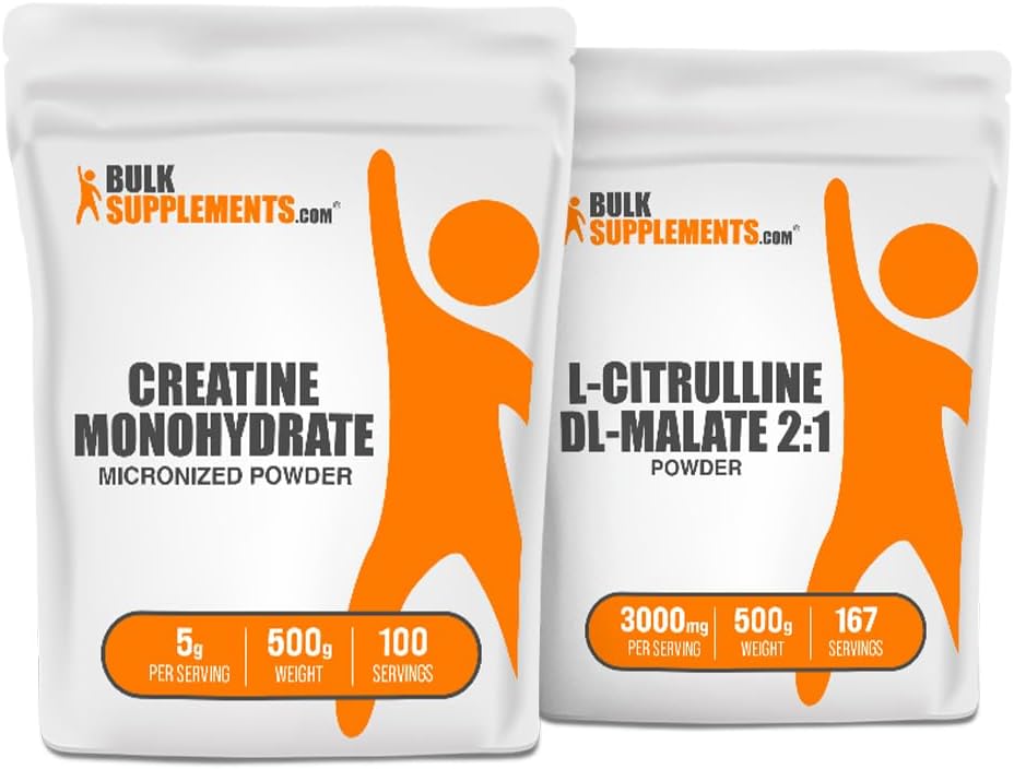 BulkSupplements Kretine 500g + Citrulline Malate 500g
