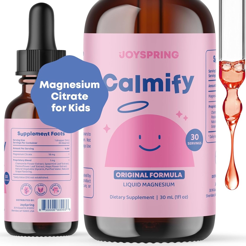 JoySpring Calmify, Multivitamin ve D3+K2 Drops Sche | Doğal Kaynaklanmış Çocuklar Vitaminleri ve Mineraller | Non-Alcoholic, Sugar-Free Liquid Formula | Vegan & Vegetarian Liquid Drops Supplement