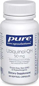 Pure Encapsulations Ubiquinol-QH 50 mg | Active Form of CoQ10 Immune Health, Cellular Energy ve Cardiovascular Health* | 60 Softgel Capsules