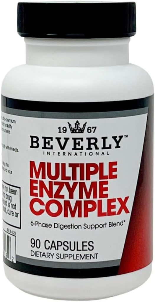 Beverly International (MEC Multi Enzyme Kompleksi, 90 Capsules. bir Ultra-Premium Digestive Aid Bodybuilders, Athletes and Fitness Enthusiasts Digest Their Meals More Easy. Yiyecek ile alın.