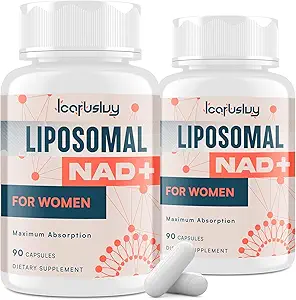 2000MG NAD+ Supplement for Women, NMN Alternative with Ashwagandha, Berberine HCL, Ginkgo Biloba & Black Cohosh, Female Liposomal NAD+ - for Menopause, Focus, Energy & Metabolism, 180 Capsules