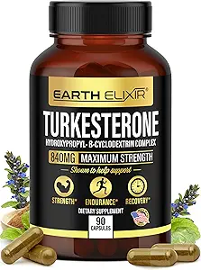 Dünya Elixir Turkesterone 840 mg (90 Capsules) - ABD'de yapılan - 3. Parti Test Edildi - Erkekler ve Kadınlar için 100 Saf Turkesterone Supplement - Ajuga Turkestanica Ekstraksiyonu - Doğal Enerji ve Kuvveti Arttırmak - Doğal Enerjiyi Arttırmak -