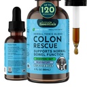 Hayvan Temelleri Kolon Kurtarma - Köpek Stool Softener, Organik Terpery Elm Bark, Köpek ve Kediler Için Hızlı Yasası, Doğal Constipation Relief Supplement for Pets - 2 fl oz